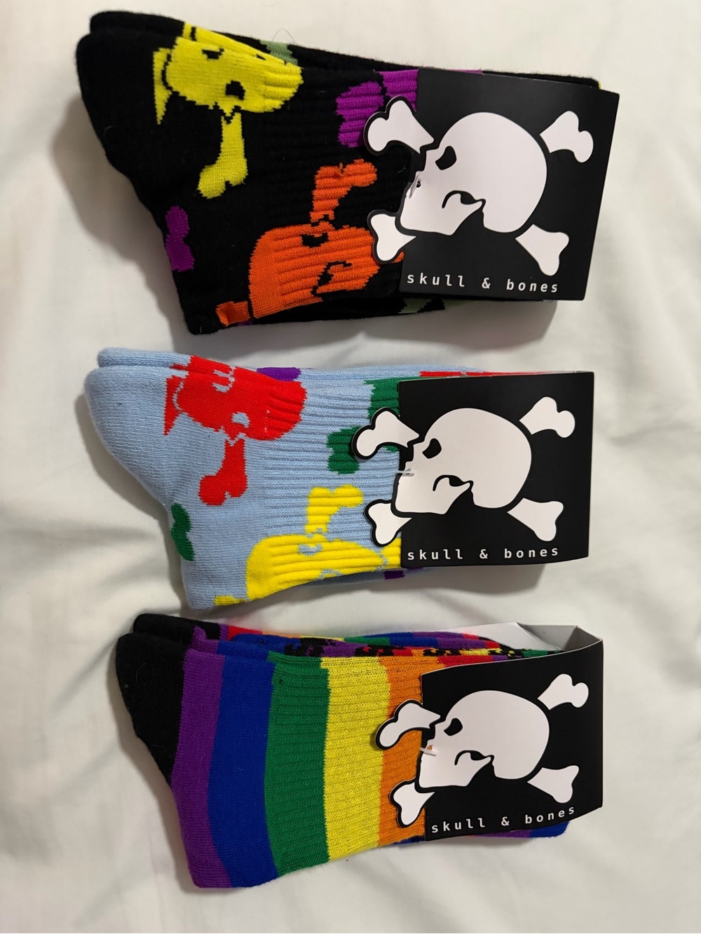 Bundle of Skull and Bones Pride Socks